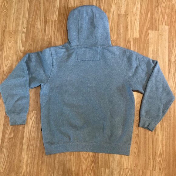 CAT Caterpillar Mens Lg Grey Hooded Sweatshirt Heavy - Picture 5 of 5